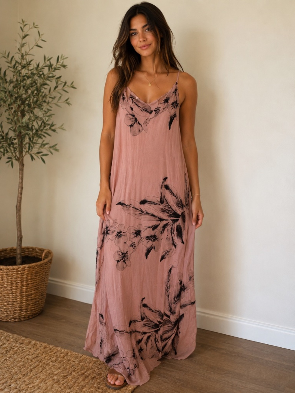 Stillwater Maxi Dress XS with floral print